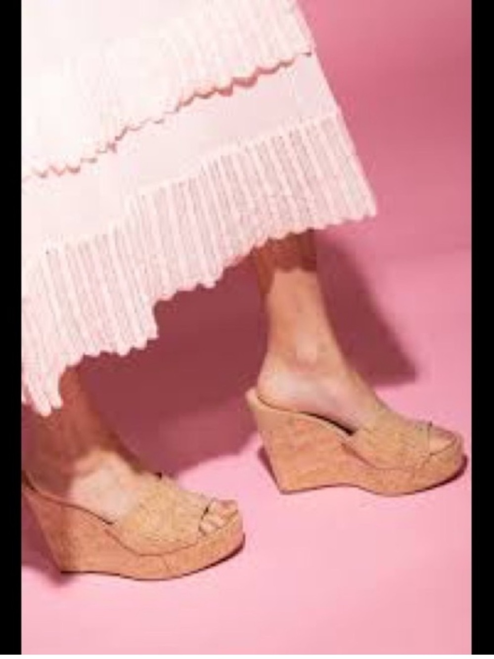 Veronica Beard Dali Cork Wedge Platform Sandal 9.5 Minimalist Resort Coastal - Picture 2 of 9